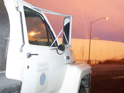 A photo of the milk trucks