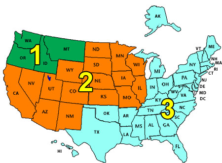 Map of shipping costs.