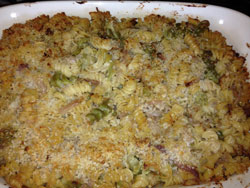 Photo of Baked Mac n' Cheese with Caramelized Onions and Duck Sausage