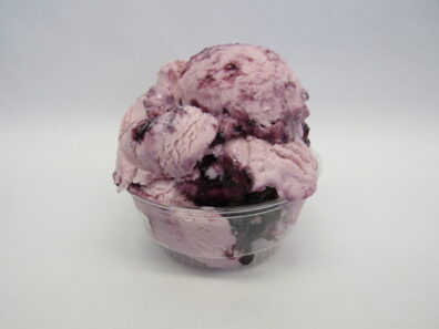 Dish of Huckleberry Ripple ice cream