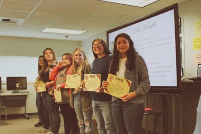 Group picture of students who received Certificates of Competition at the 2022 TRIO Upward Bound Annual Banquet