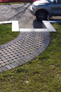 Front path made of Permeable Pavers 