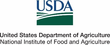 logo for United States Department of Agriculture, National Institute of Food and Agriculture