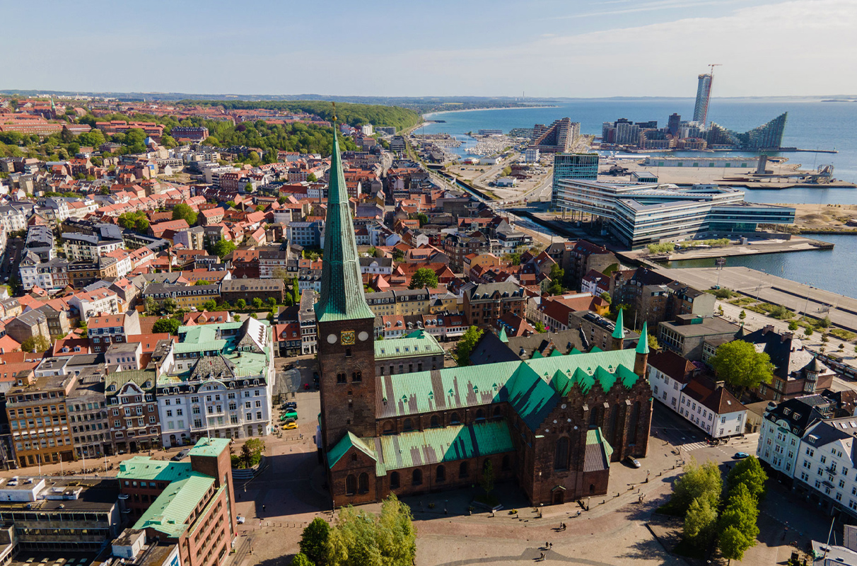 Aerial view of Denmark