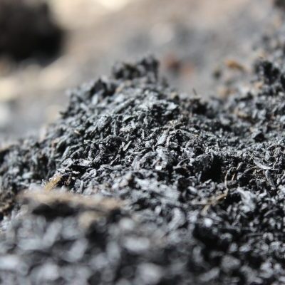 Close up of compost pile