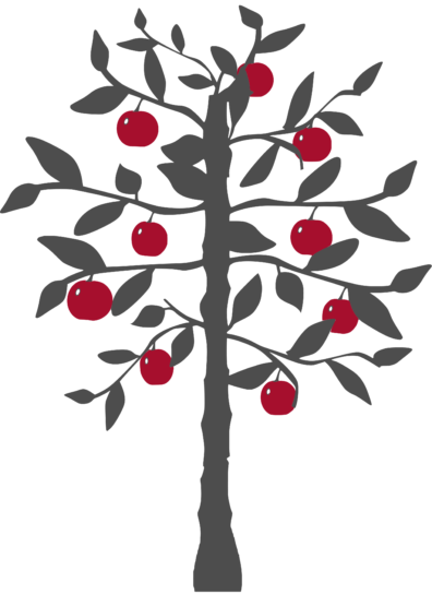 Horticulture Center Logo - Tree with apples