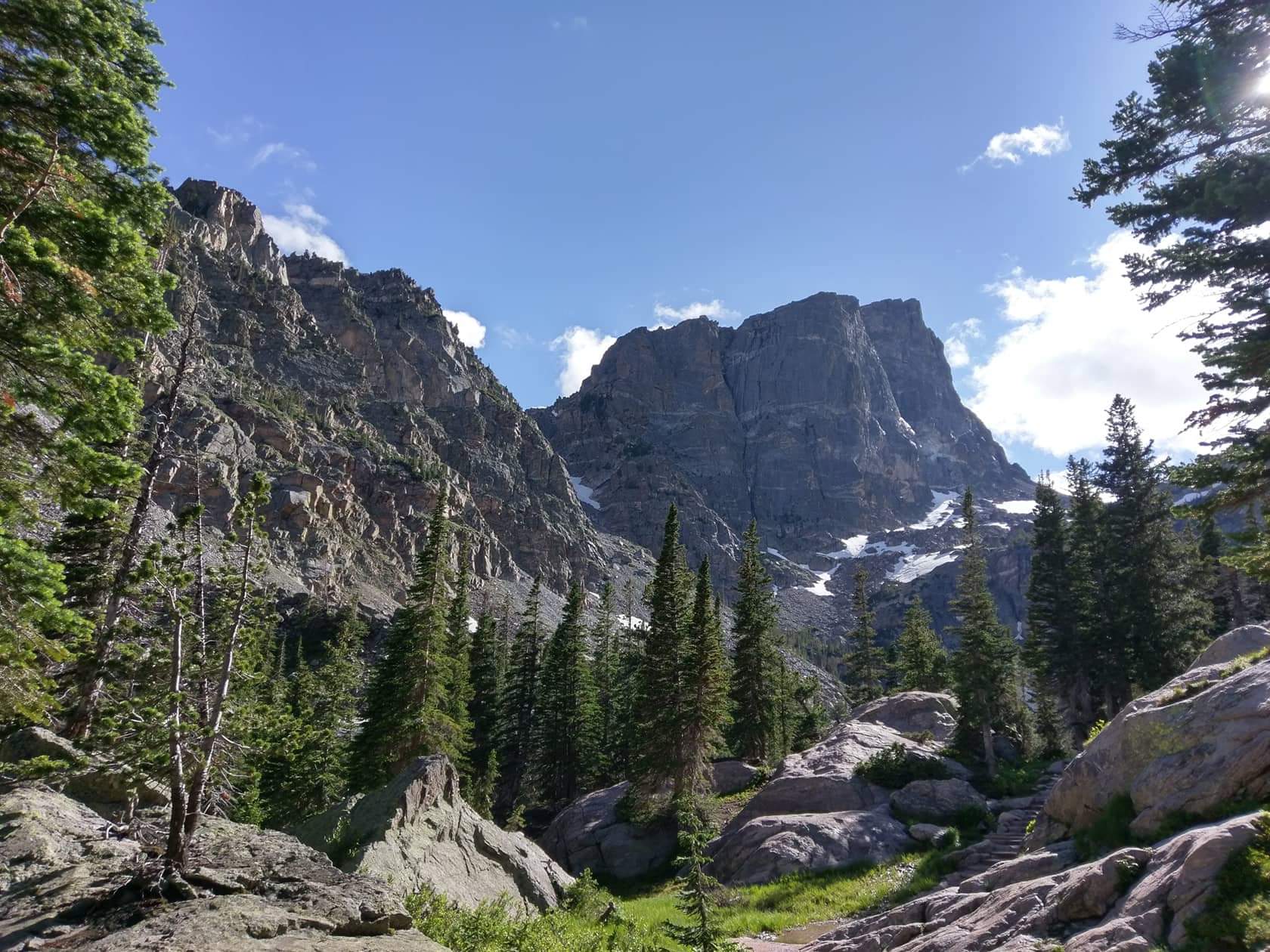 View of a mountain range.