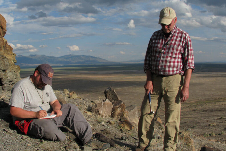Researchers working in the field.