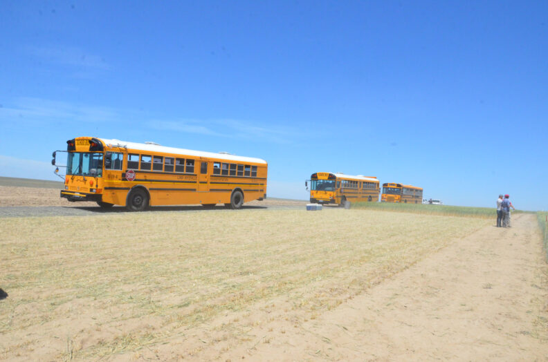 Lind-Ritzville school district buses transporting attendees