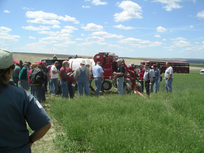 Attendees in the field.