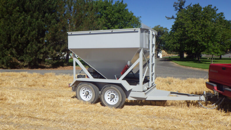 Weigh wagon in a field.