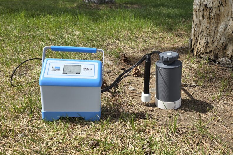 CO2 anlyzer in the ground.