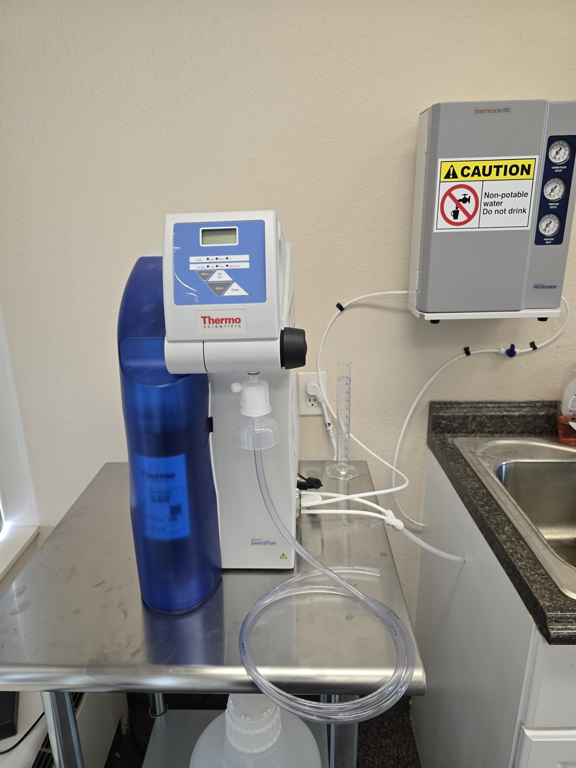 Water purification system and sink.