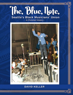 Book cover for Blue Note featuring photo of Lionel Hampton conducting jazz ensemble