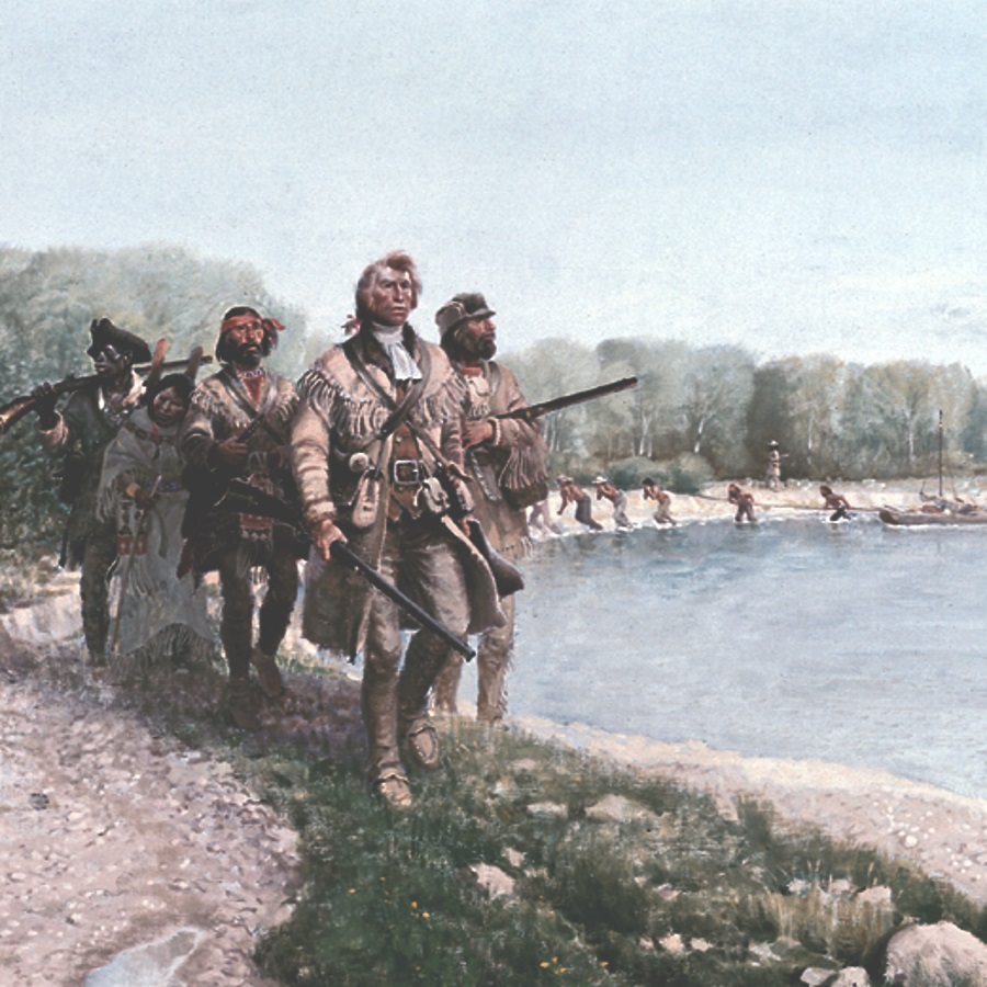 Painting of Lewis & Clark Expedition members