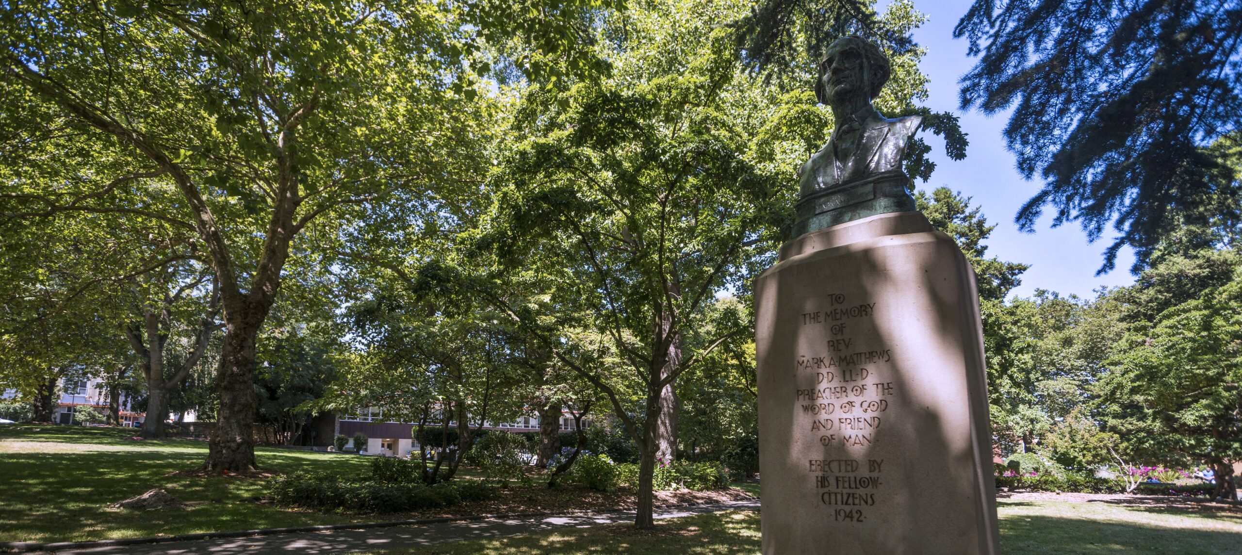 Statue of Reverend Mark Matthews in Seattle's Denny Park