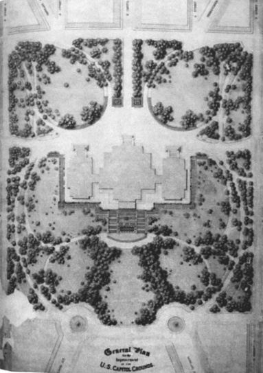 Image of Thomas Wisedell aerial view of U.S. Capitol design