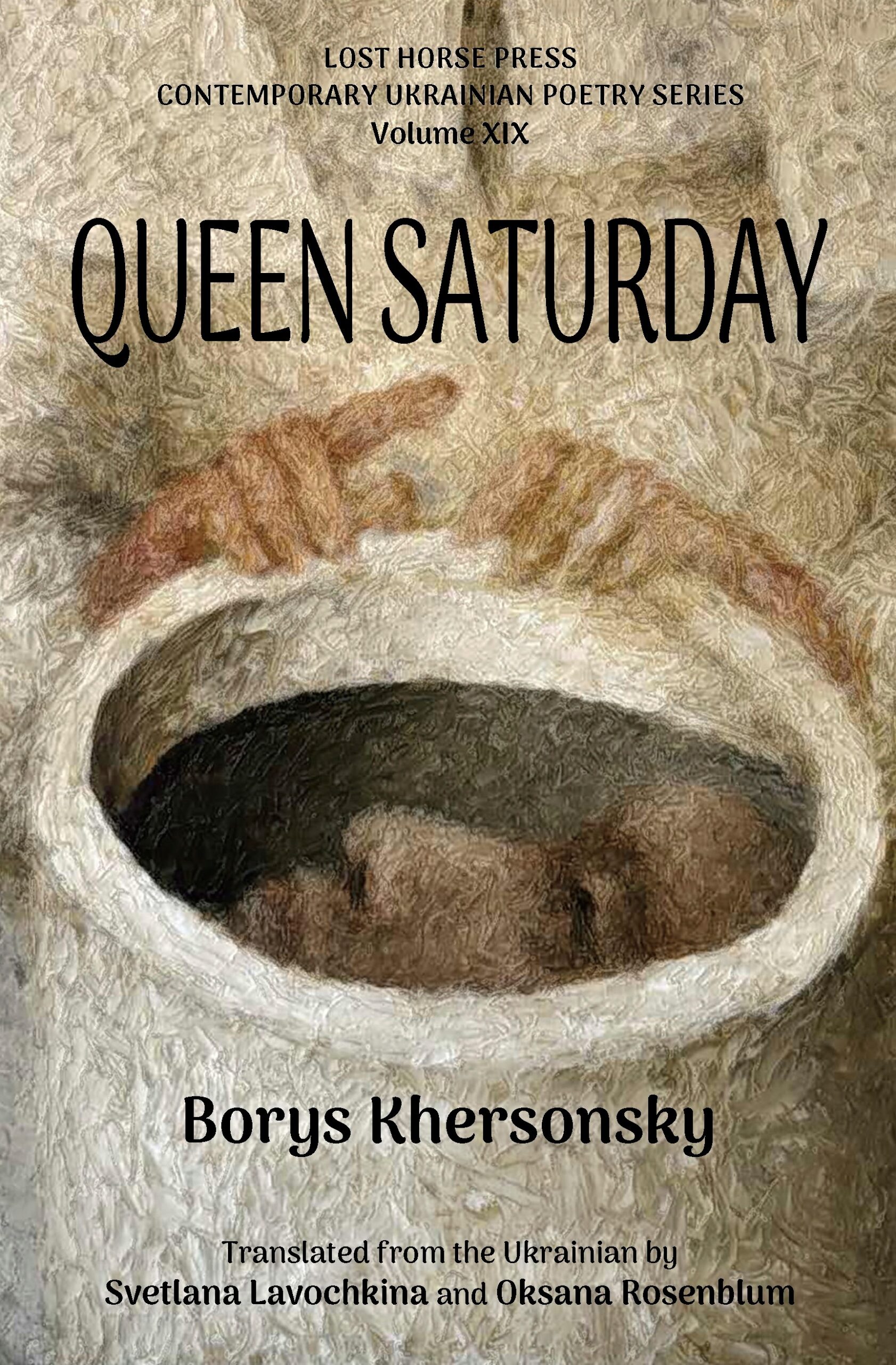 Queen Saturday cover showing a painting of hands touching a bowl and reflecting a face