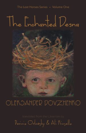 Cover of The Enchanted Desna showing a painting of a boy with a nest on his head